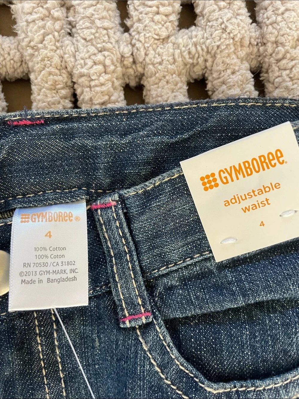 Gymboree Dark Blue Flare Jeans with Colorful Button Accents